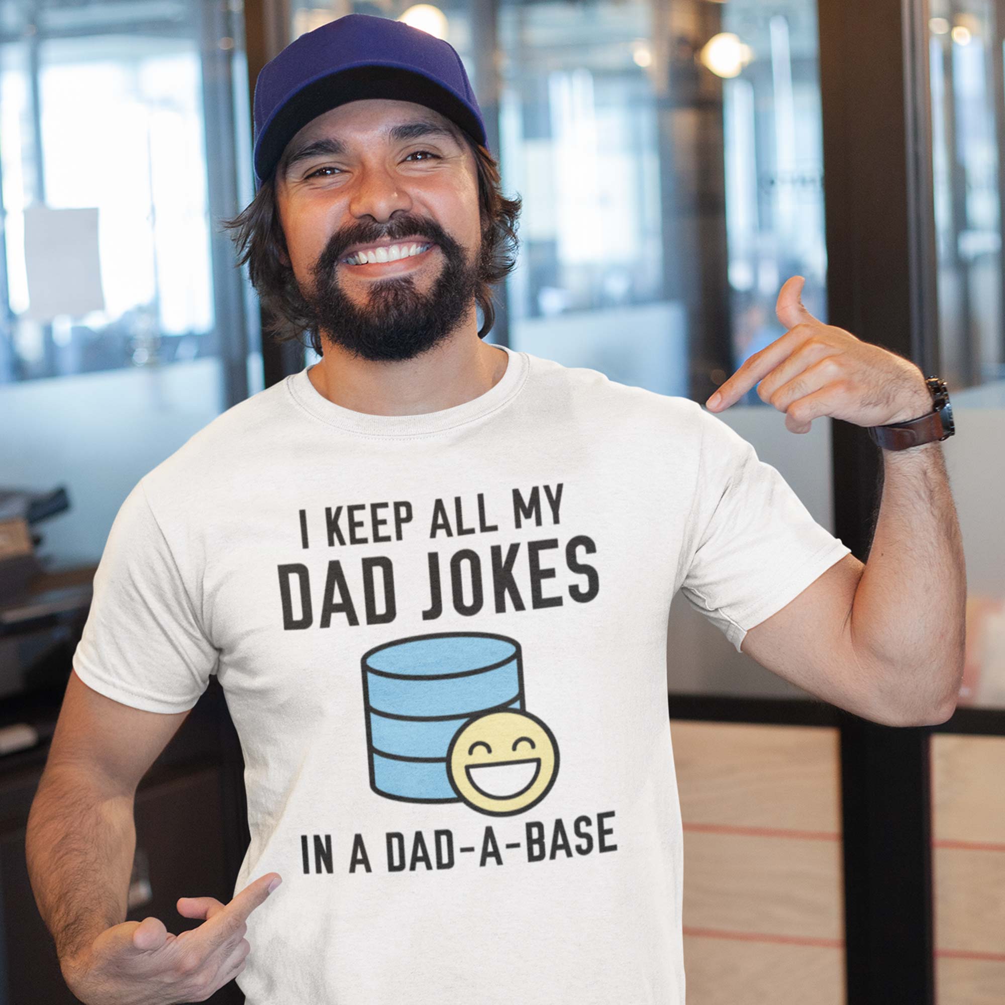 I Keep All My Dad Jokes In A Dad-A-Base Unisex T-Shirt