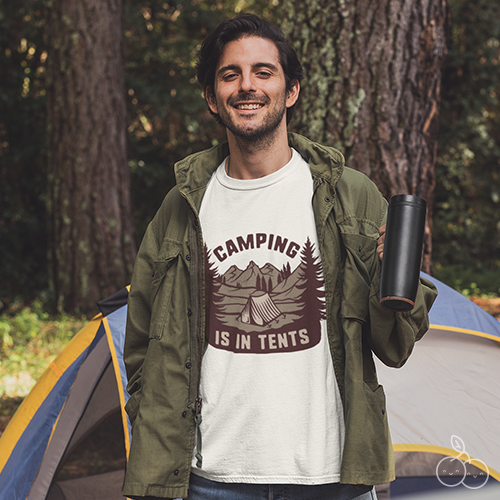 t shirt tent Camping Is In Tents Unisex T-Shirt