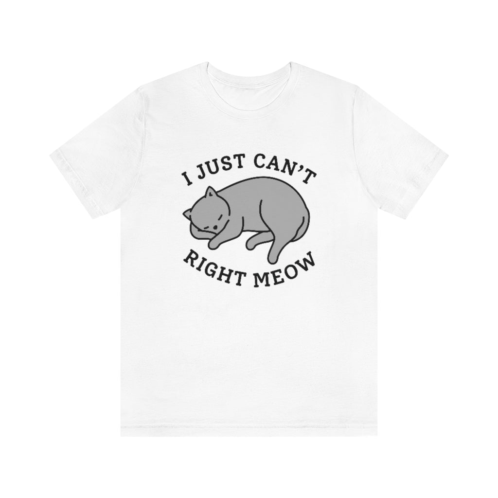 I Just Can't Right Meow Unisex T-Shirt