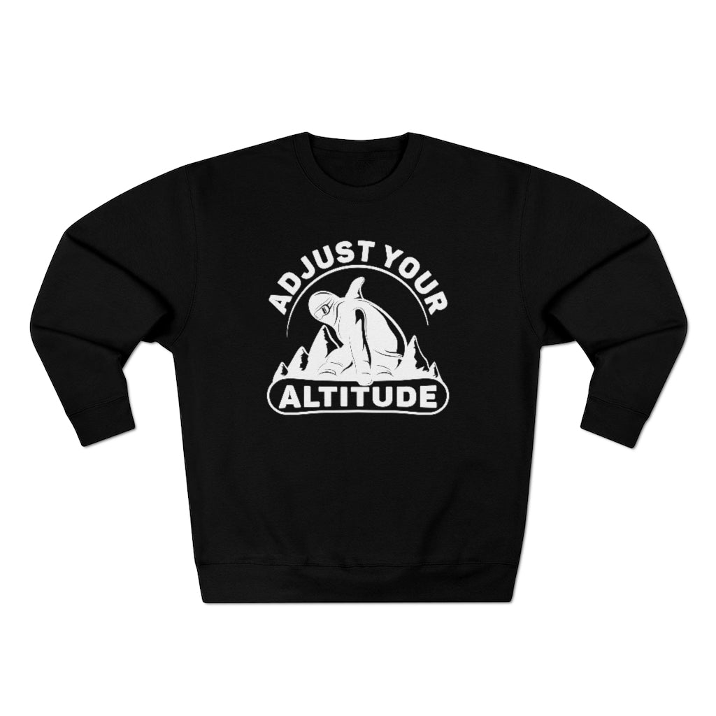 adjust your altitude unisex black sweatshirt