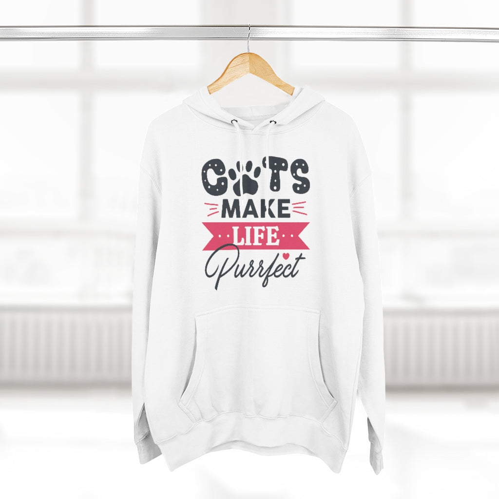 Cats Make Life Purrfect Unisex Hoodie