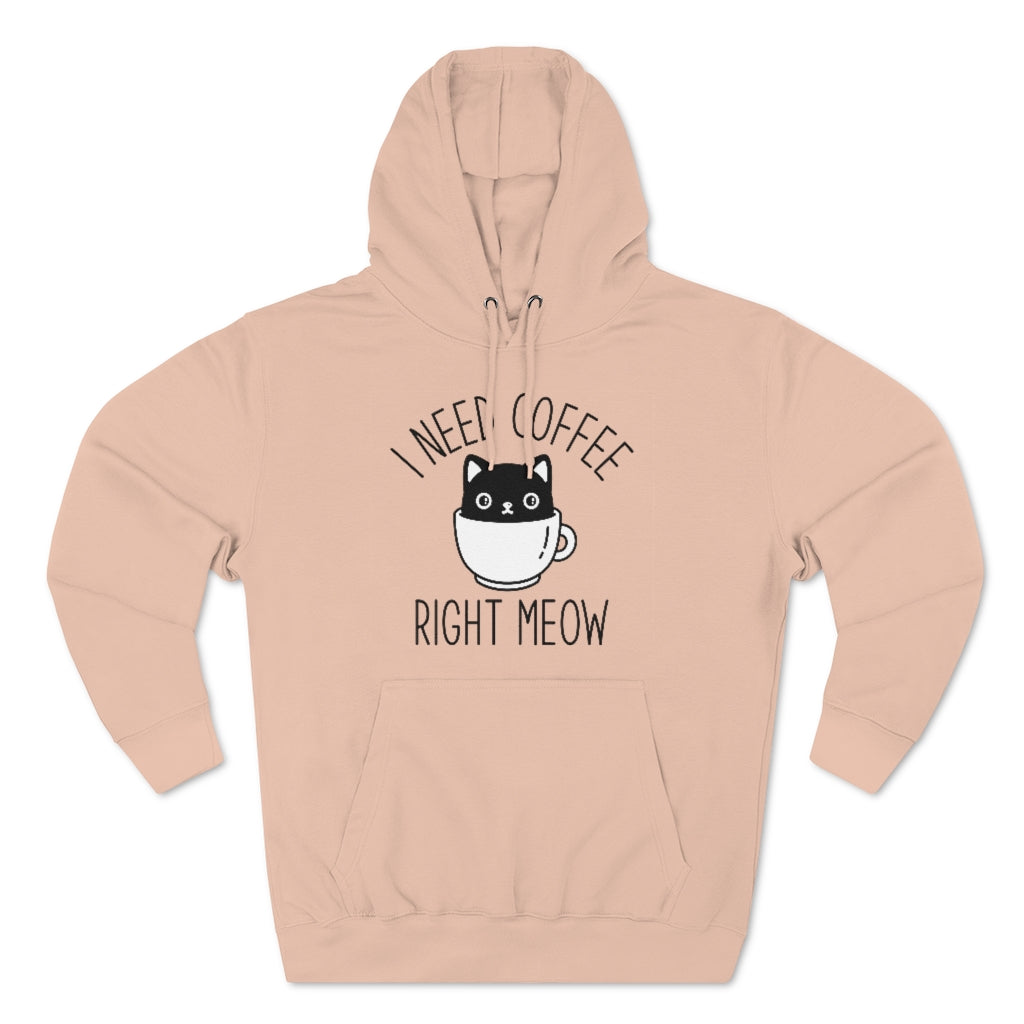 I Need Coffee Right Meow Unisex Hoodie