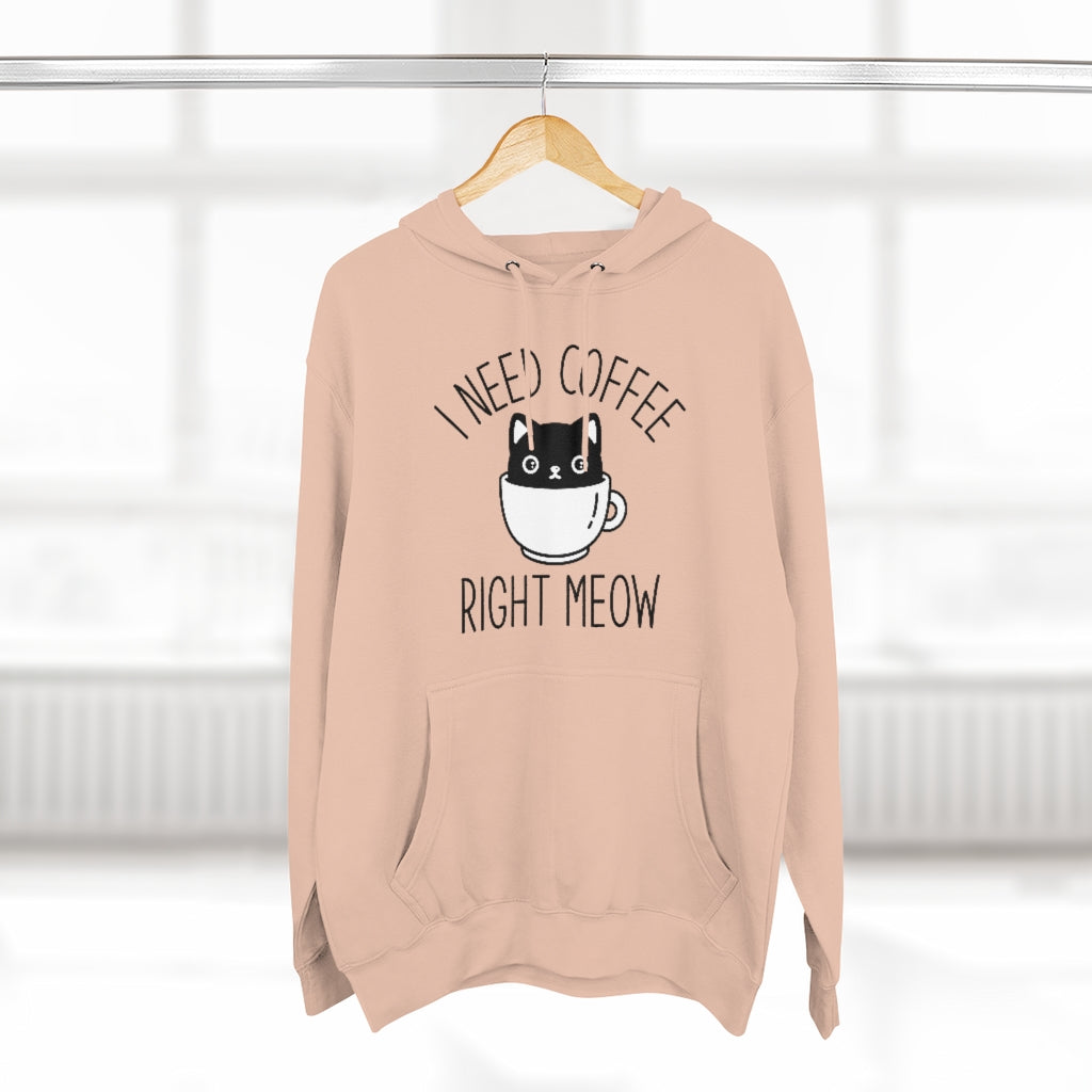 I Need Coffee Right Meow Unisex Hoodie