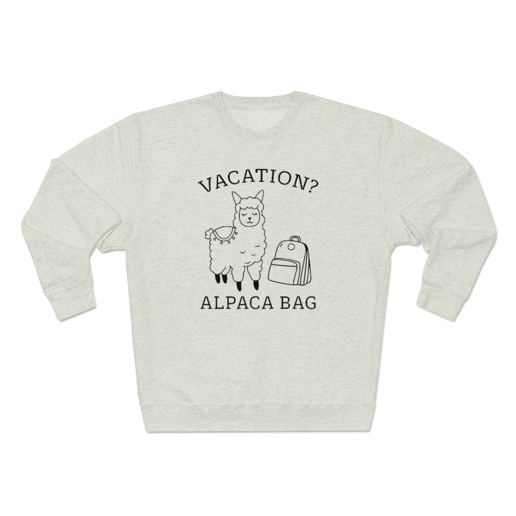 Vacation Alpaca Bag Unisex Sweatshirt