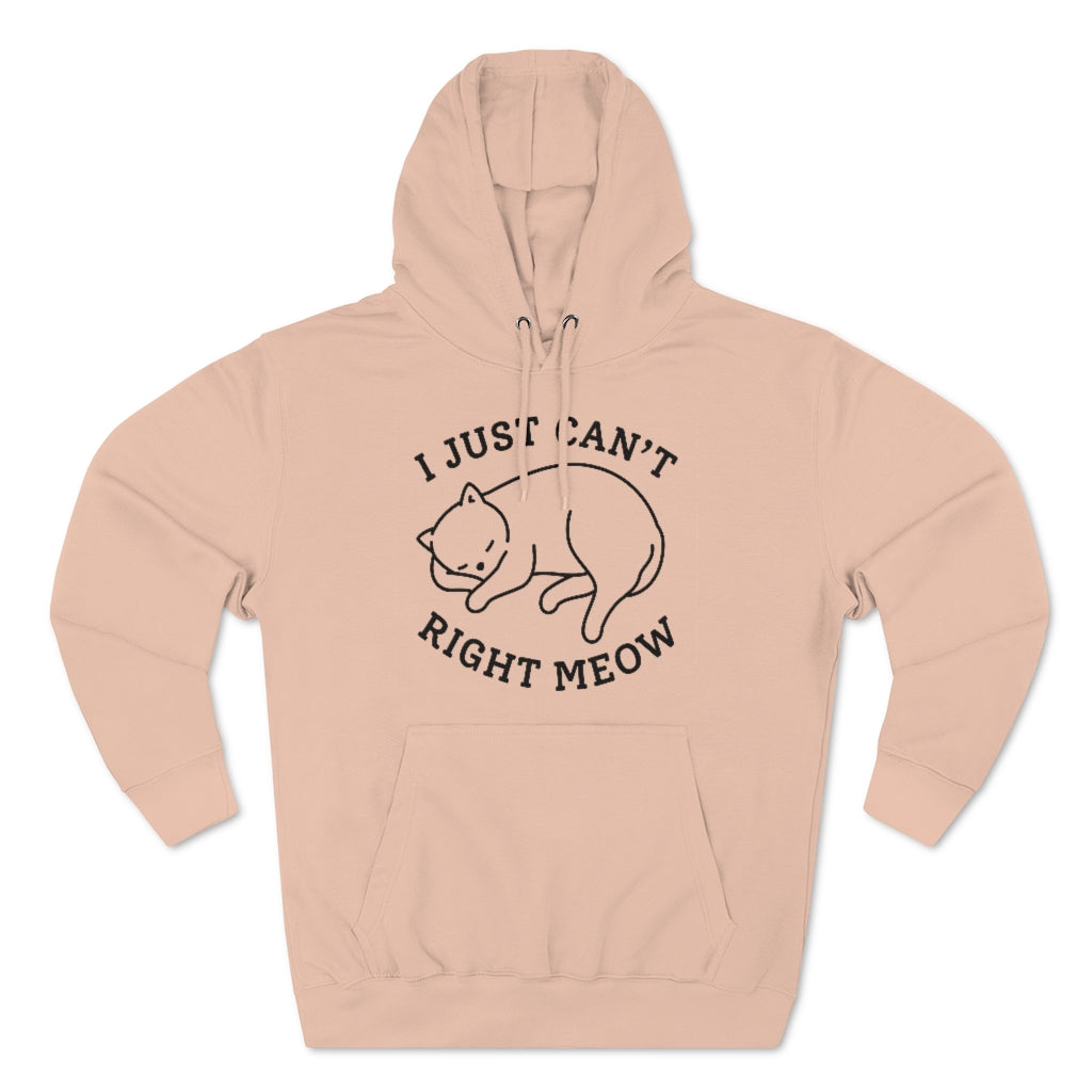 I Just Can't Right Meow Unisex Hoodie