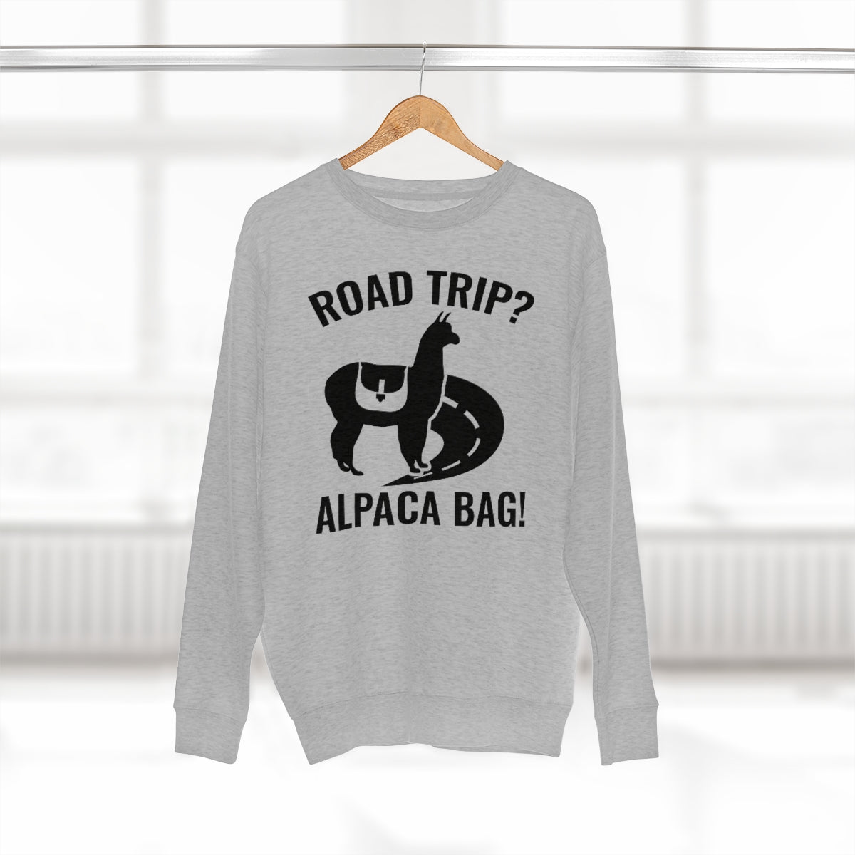 Road Trip Alpaca Bag Unisex Sweatshirt