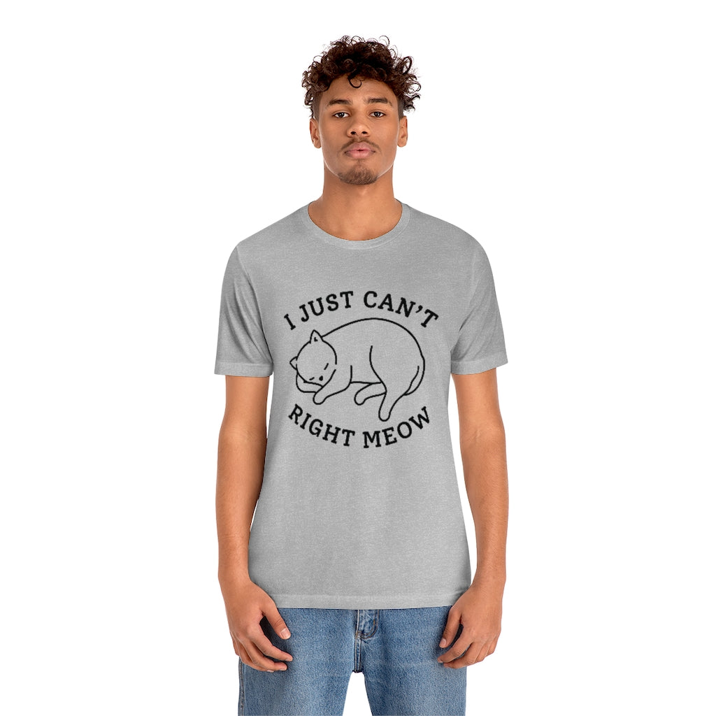 I Just Can't Right Meow Unisex T-Shirt