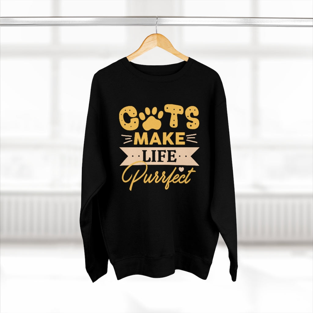 Cats Make Life Purrfect Unisex Sweatshirt