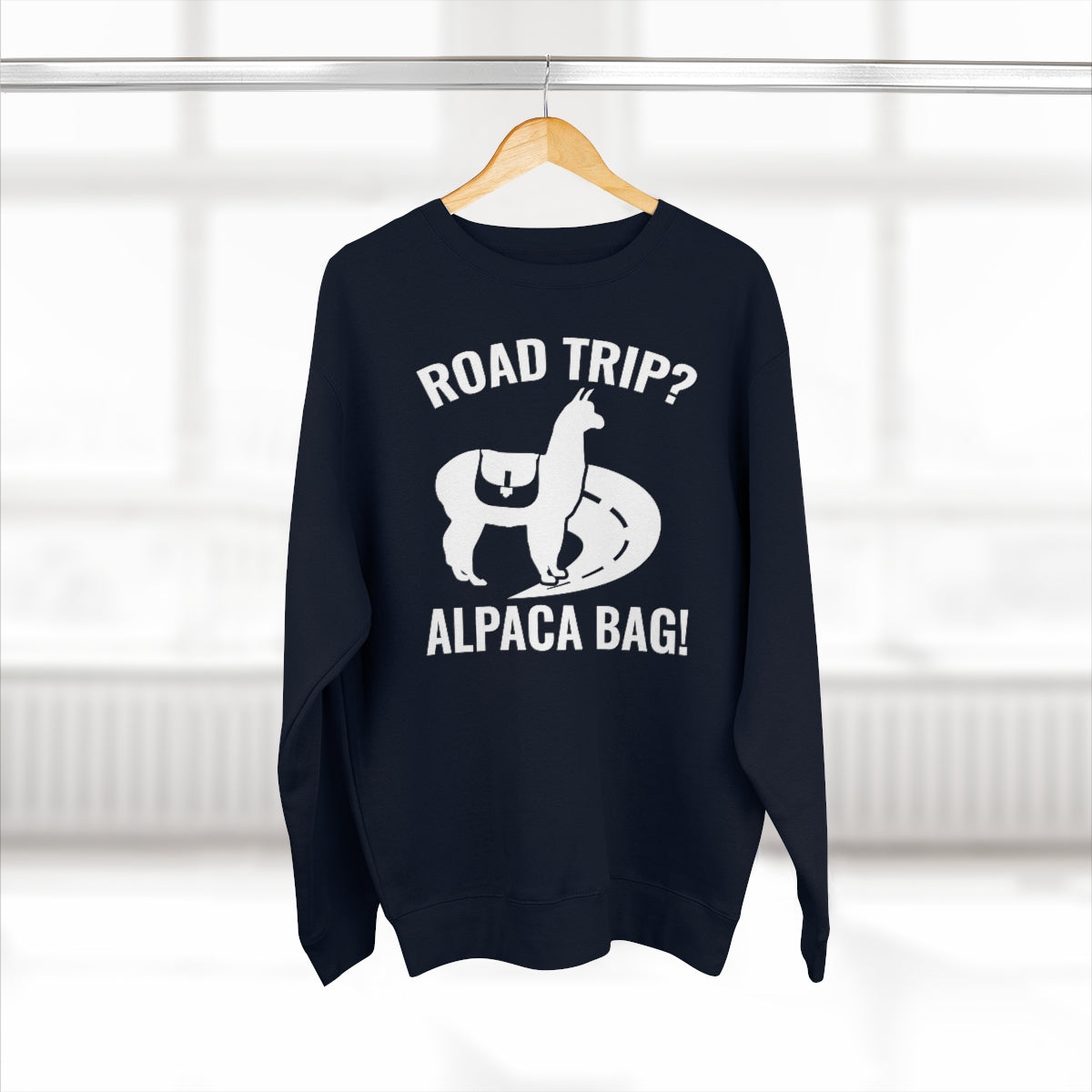 Road Trip Alpaca Bag Unisex Sweatshirt