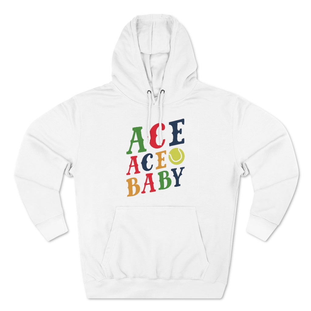 ace ace baby unisex white hoodie