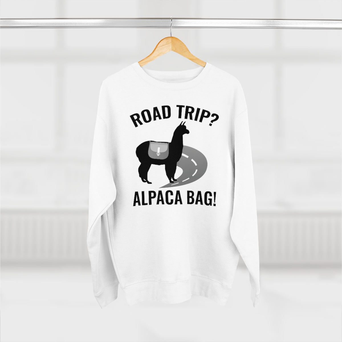 Road Trip Alpaca Bag Unisex Sweatshirt