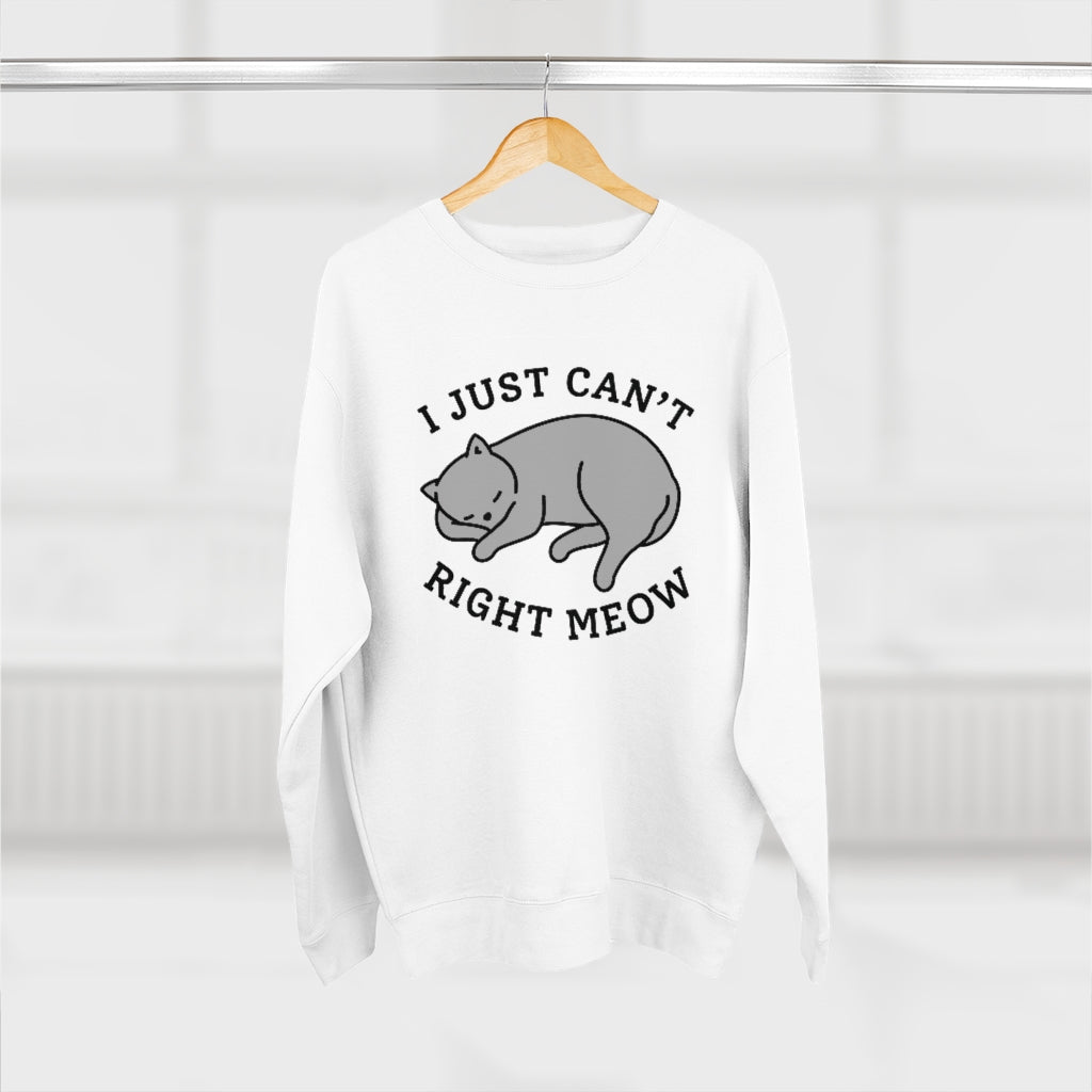 I Just Can't Right Meow Unisex Sweatshirt