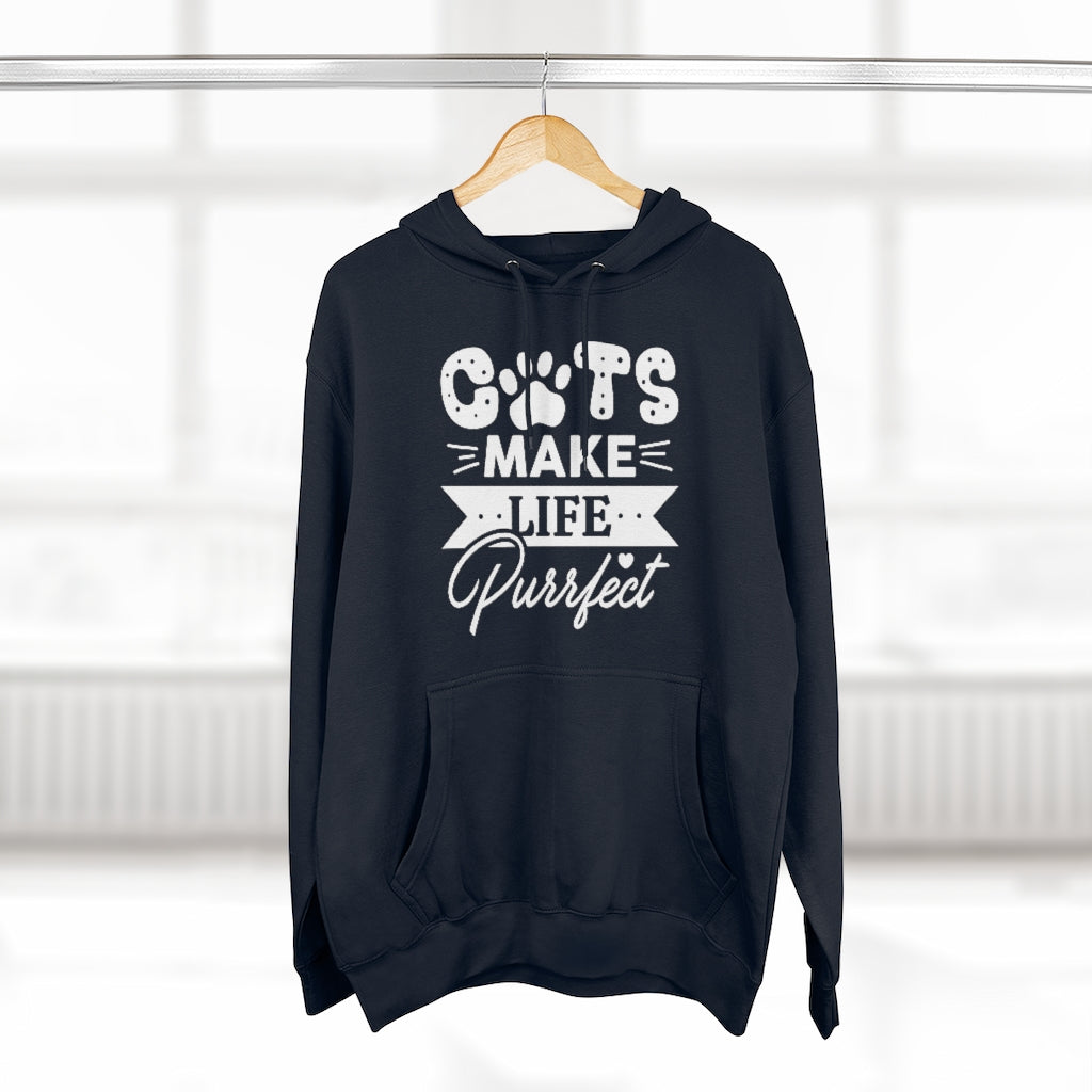 Cats Make Life Purrfect Unisex Hoodie