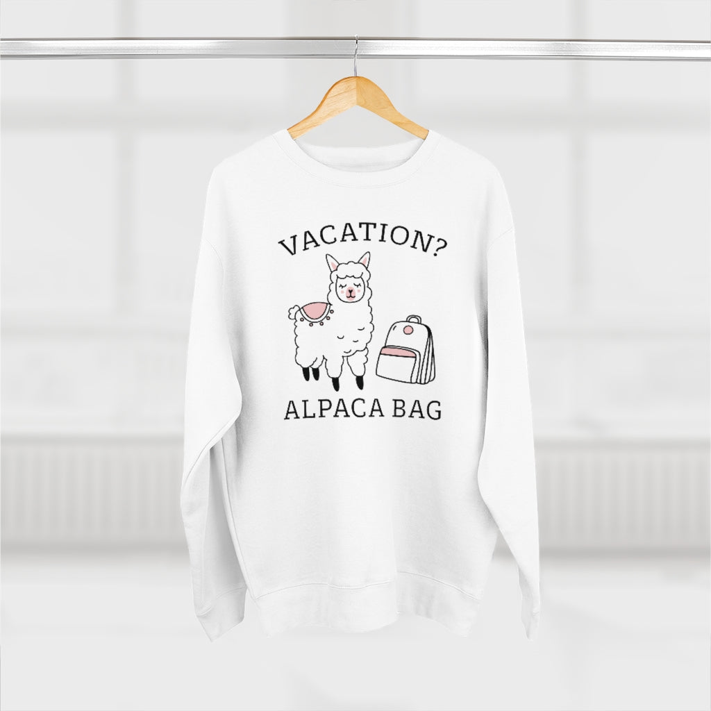 Vacation Alpaca Bag Unisex Sweatshirt