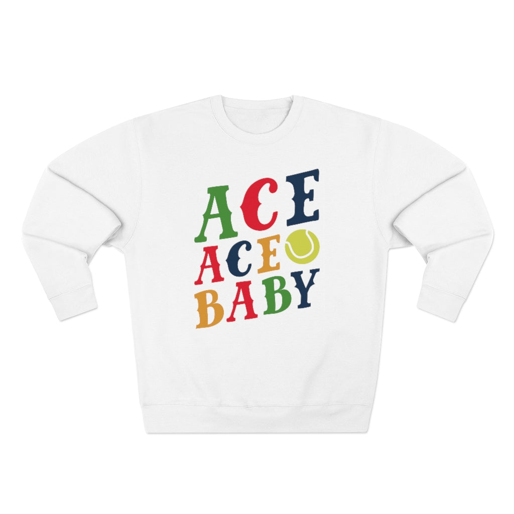 ace ace baby unisex white sweatshirt