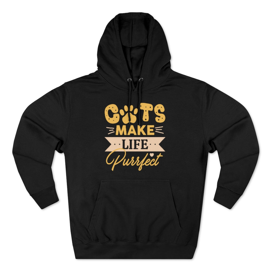 Cats Make Life Purrfect Unisex Hoodie