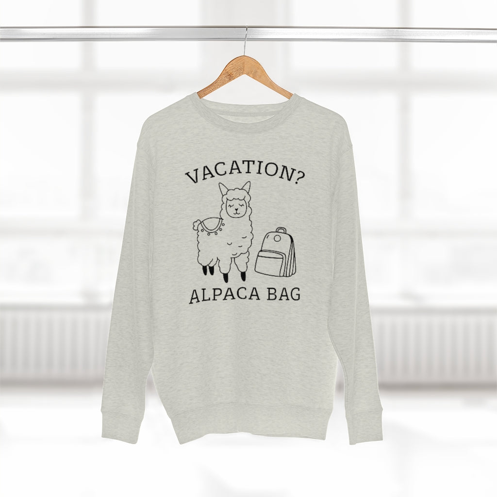 Vacation Alpaca Bag Unisex Sweatshirt