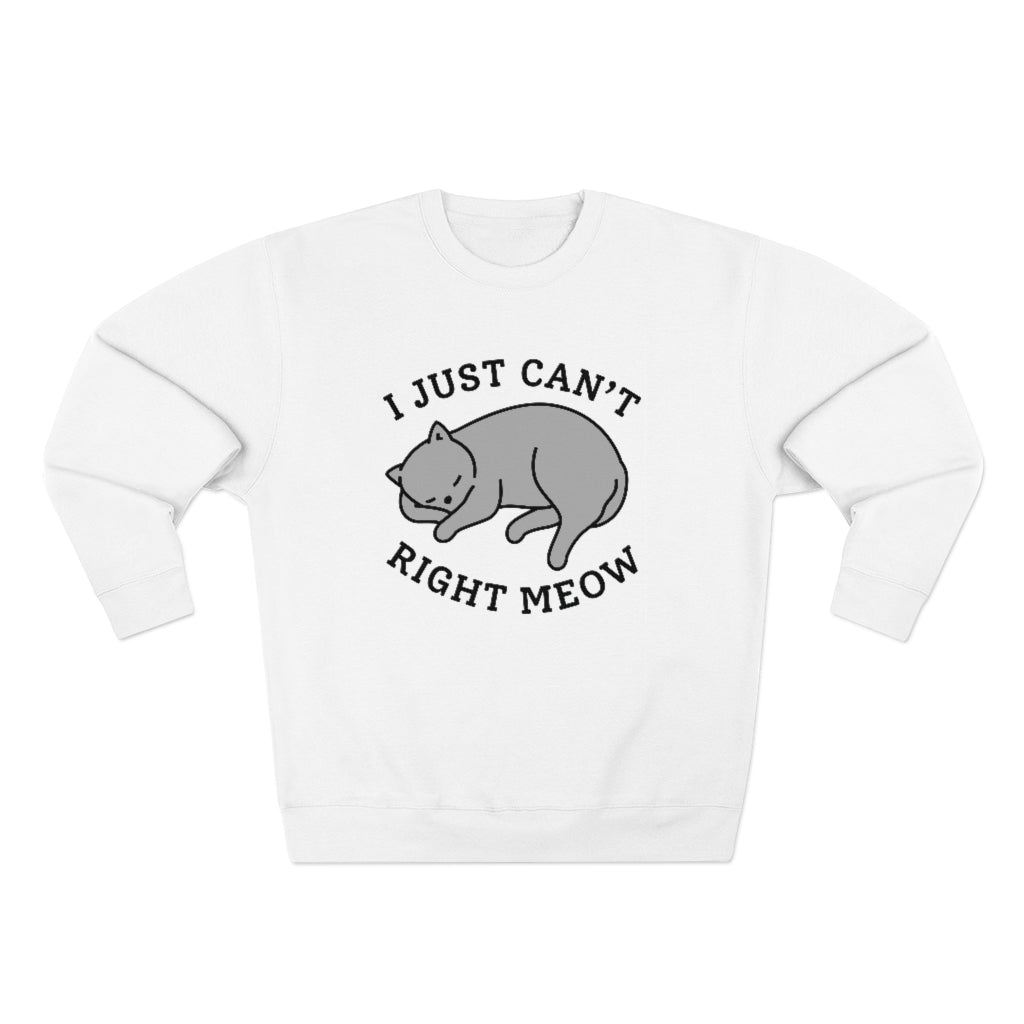 I Just Can't Right Meow Unisex Sweatshirt