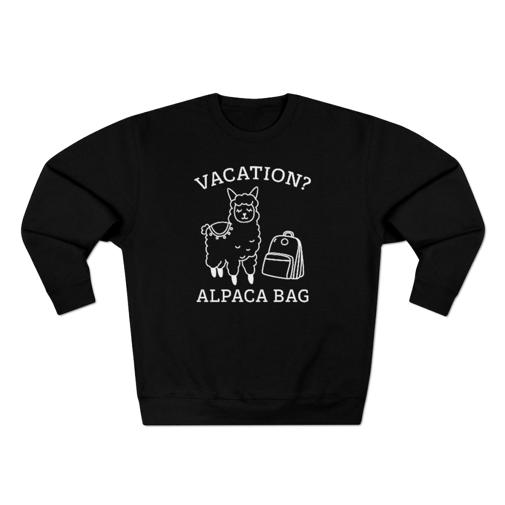 Vacation Alpaca Bag Unisex Sweatshirt