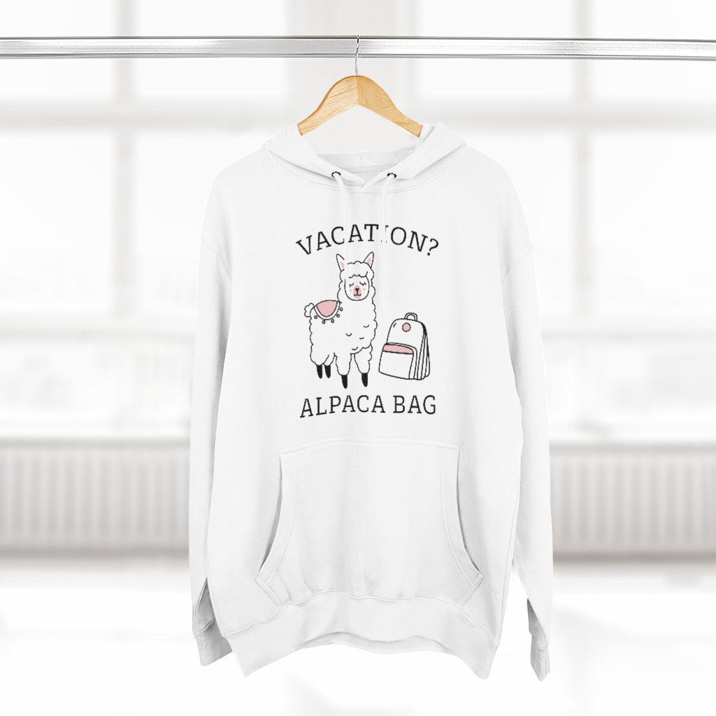 Vacation Alpaca Bag Unisex Hoodie