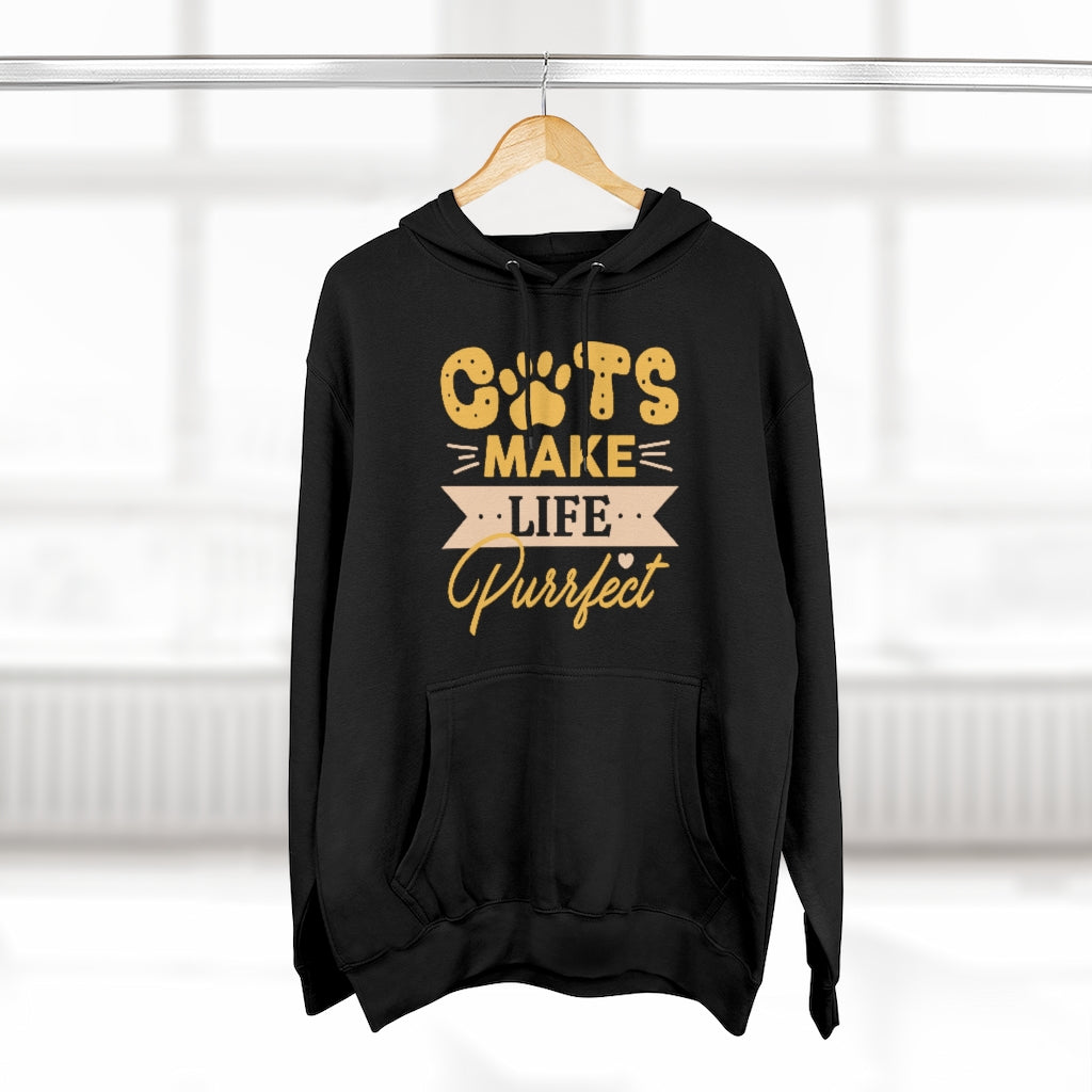 Cats Make Life Purrfect Unisex Hoodie