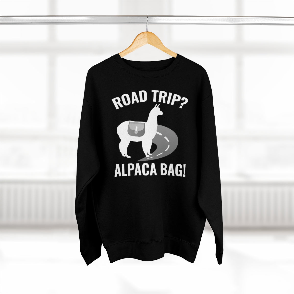 Road Trip Alpaca Bag Unisex Sweatshirt