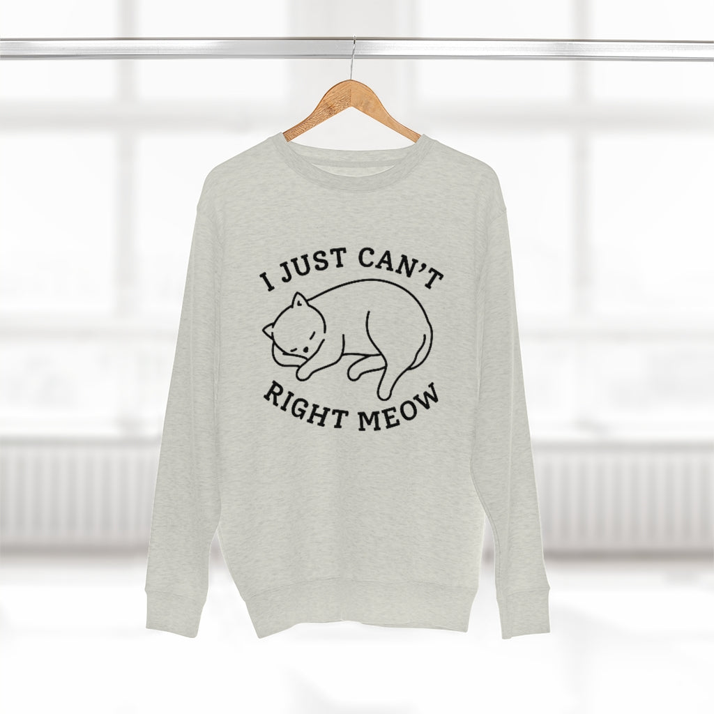 I Just Can't Right Meow Unisex Sweatshirt