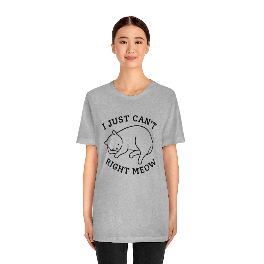 I Just Can't Right Meow Unisex T-Shirt