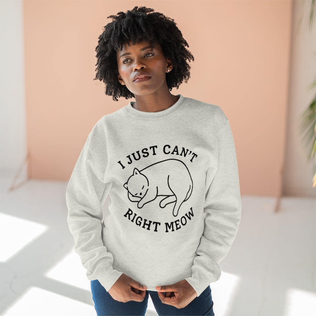 I Just Can't Right Meow Unisex Sweatshirt