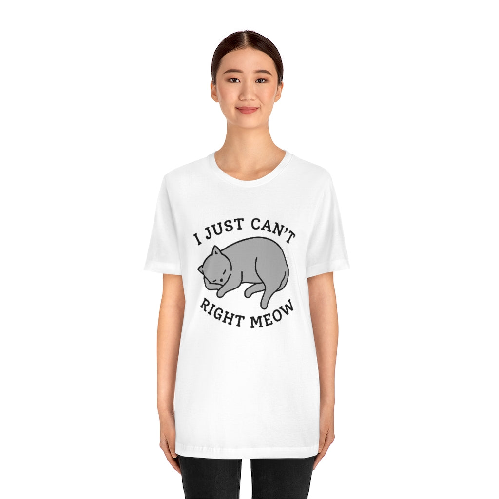 I Just Can't Right Meow Unisex T-Shirt