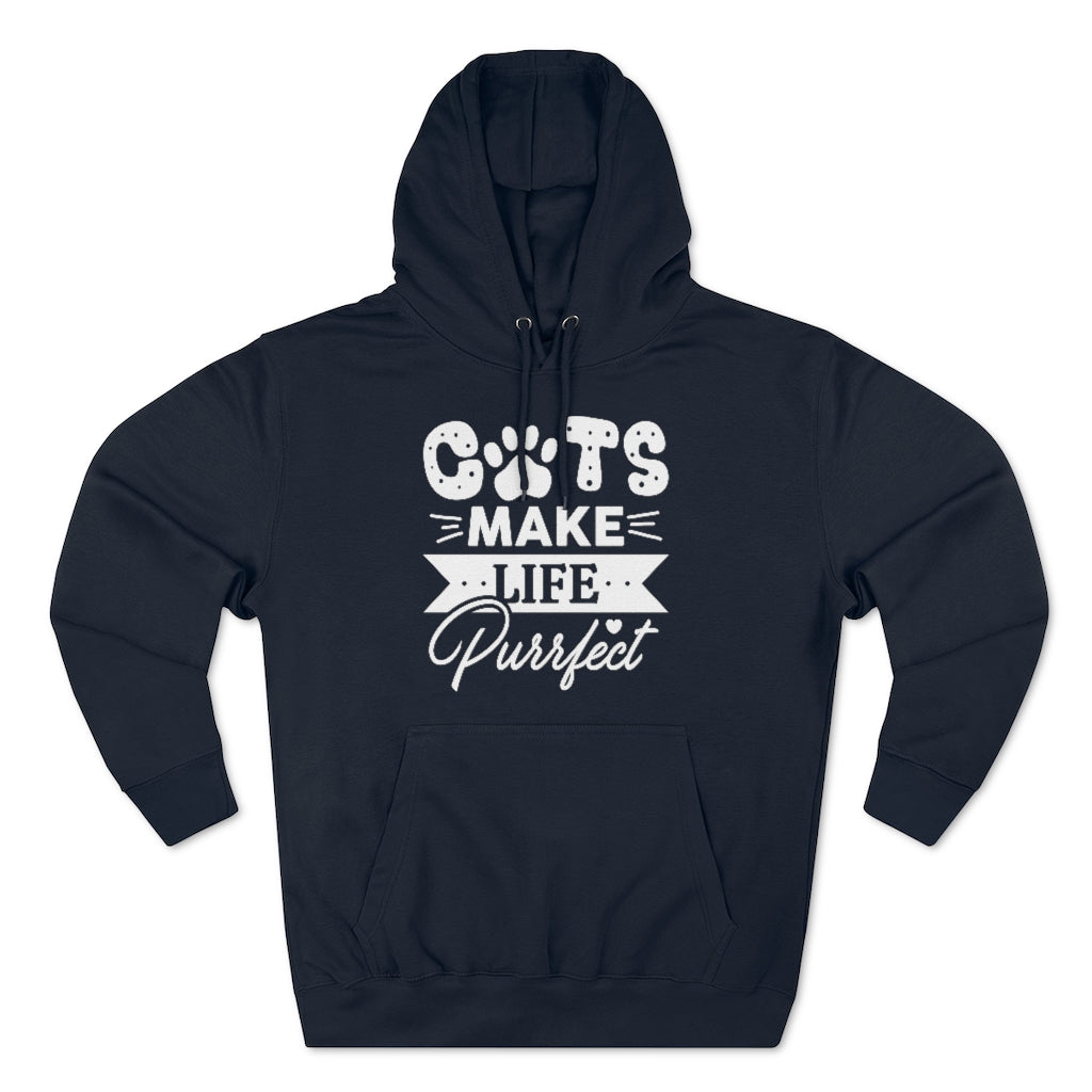 Cats Make Life Purrfect Unisex Hoodie