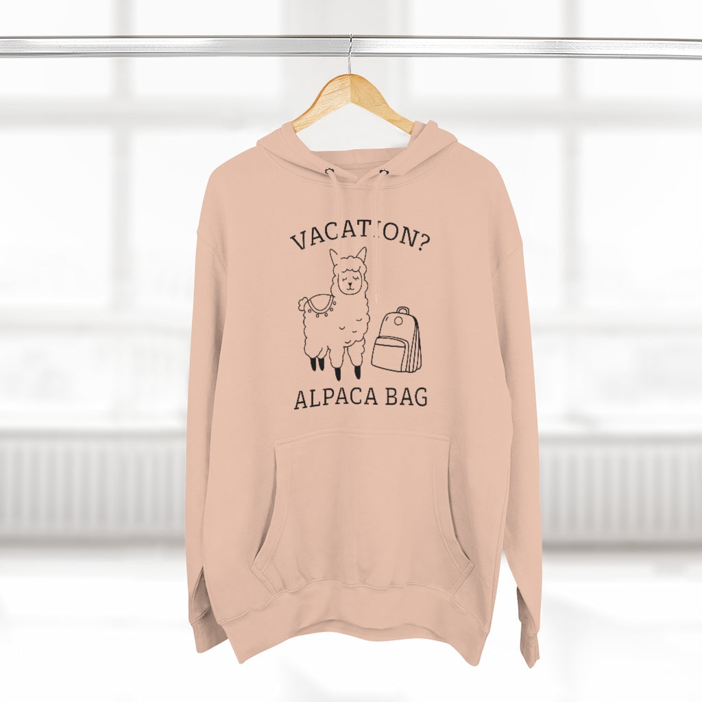 Vacation Alpaca Bag Unisex Hoodie