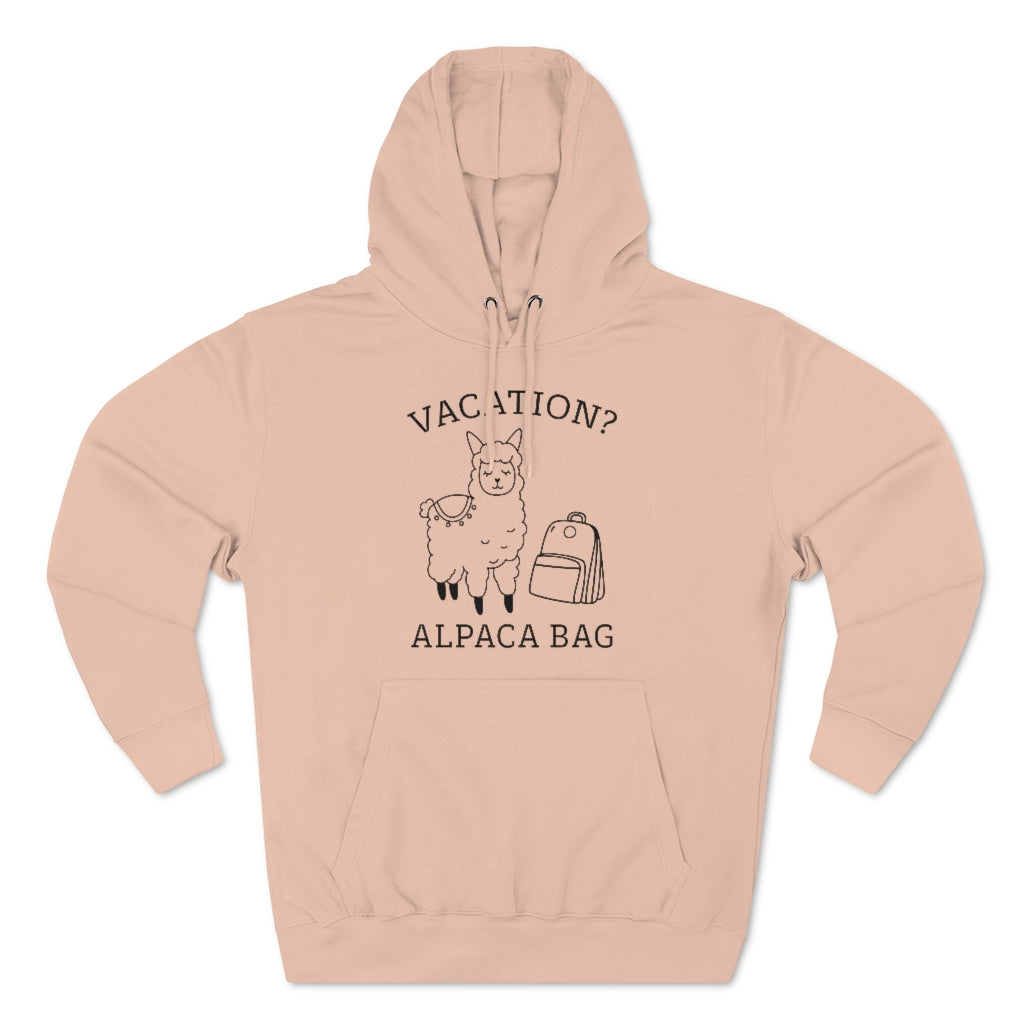 Vacation Alpaca Bag Unisex Hoodie