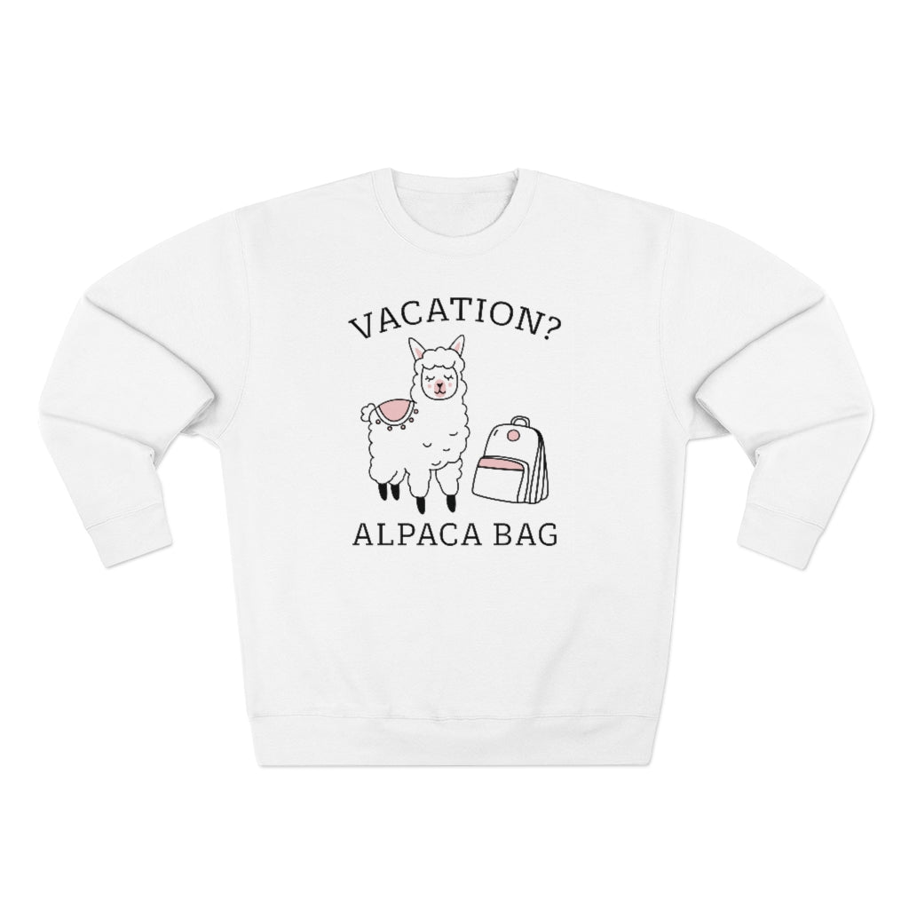 Vacation Alpaca Bag Unisex Sweatshirt