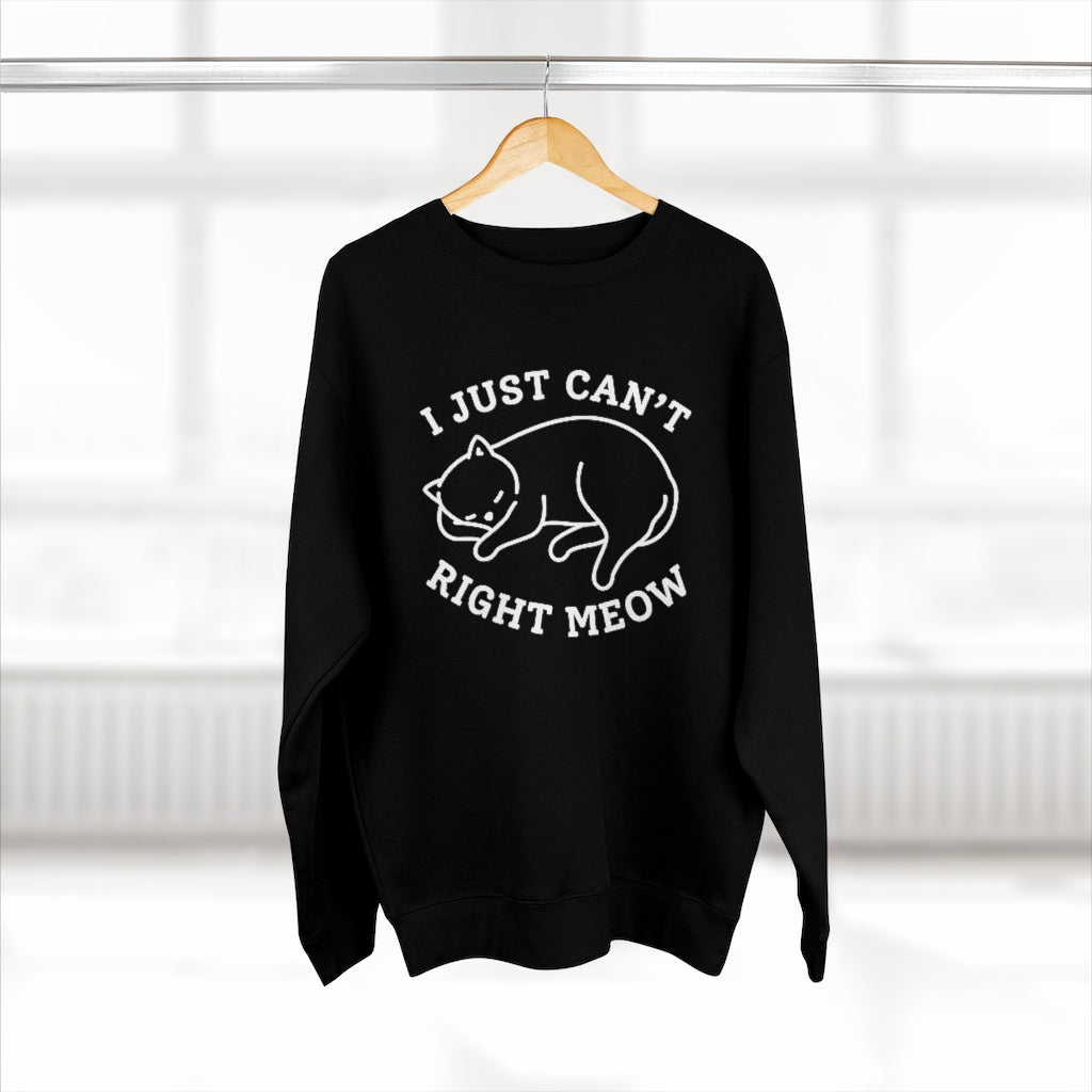 I Just Can't Right Meow Unisex Sweatshirt