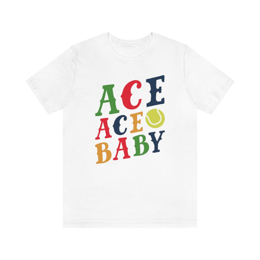 ace ace baby unisex white t-shirt