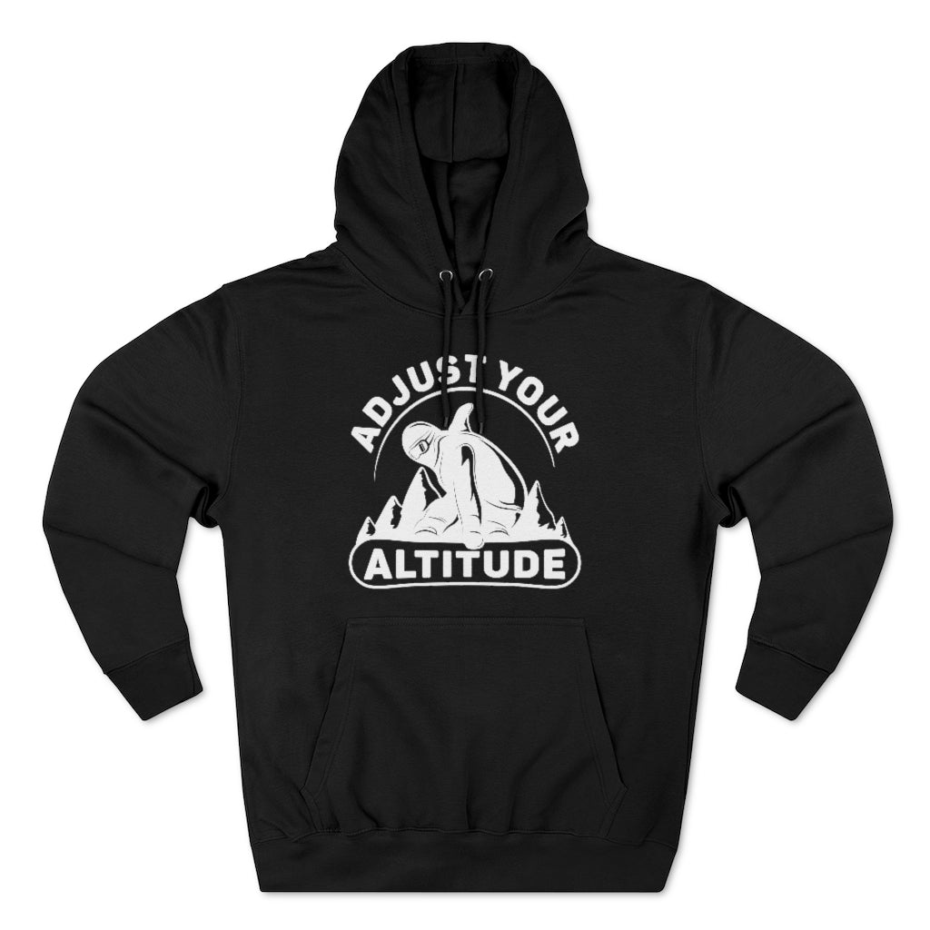 adjust your altitude unisex black hoodie