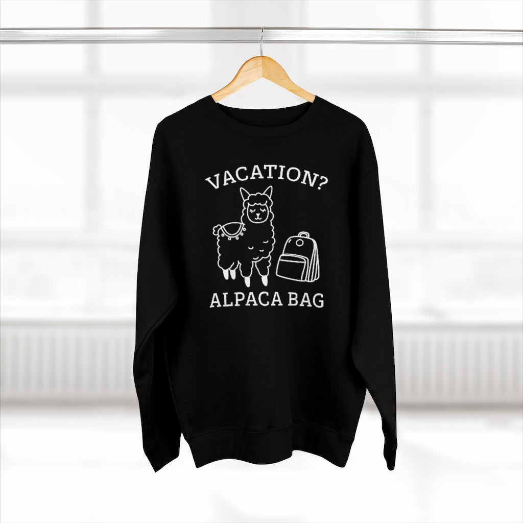 Vacation Alpaca Bag Unisex Sweatshirt