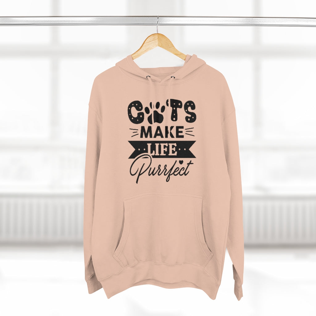 Cats Make Life Purrfect Unisex Hoodie